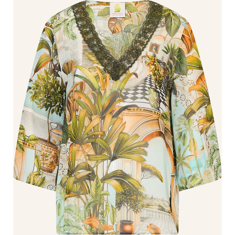 Princess Goes Hollywood Blusenshirt Aus Seide Mit 3/4-Arm gruen