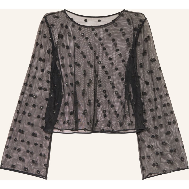 Marie Jo Lounge-Shirt Daisy Mit Glitzergarn schwarz