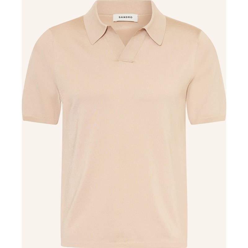 Sandro Strick-Poloshirt beige