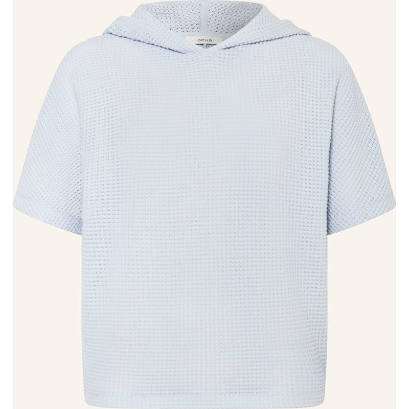 Opus Strick-Hoodie Gikaria blau