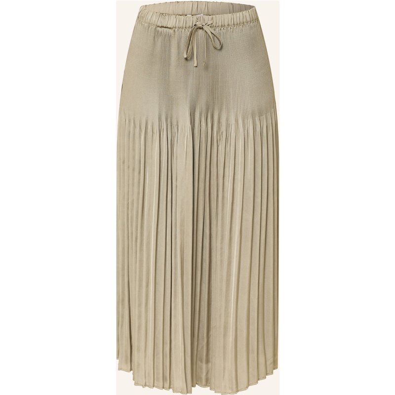 Opus Plisseerock Ribane French Aus Satin gruen