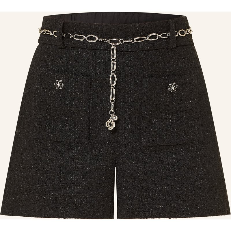 Maje Bouclé-Shorts Mit Glitzergarn schwarz
