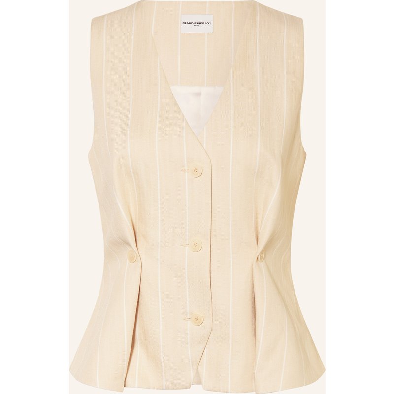 Claudie Pierlot Blazerweste Mit Leinen beige