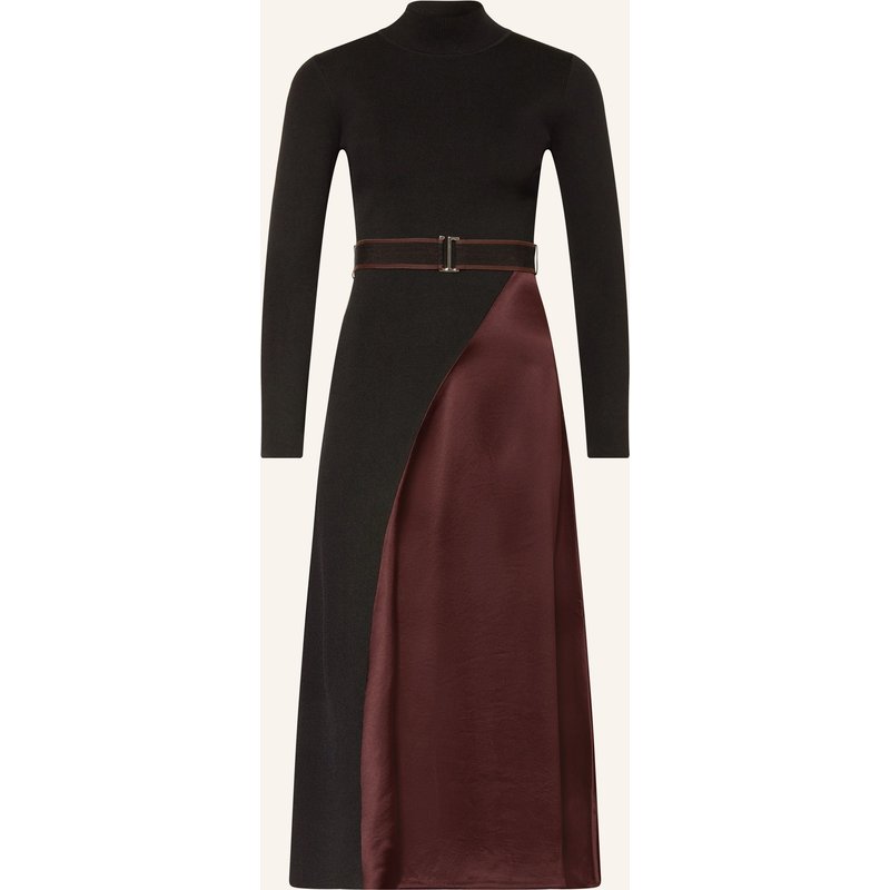 Reiss Kleid Misty Im Materialmix schwarz
