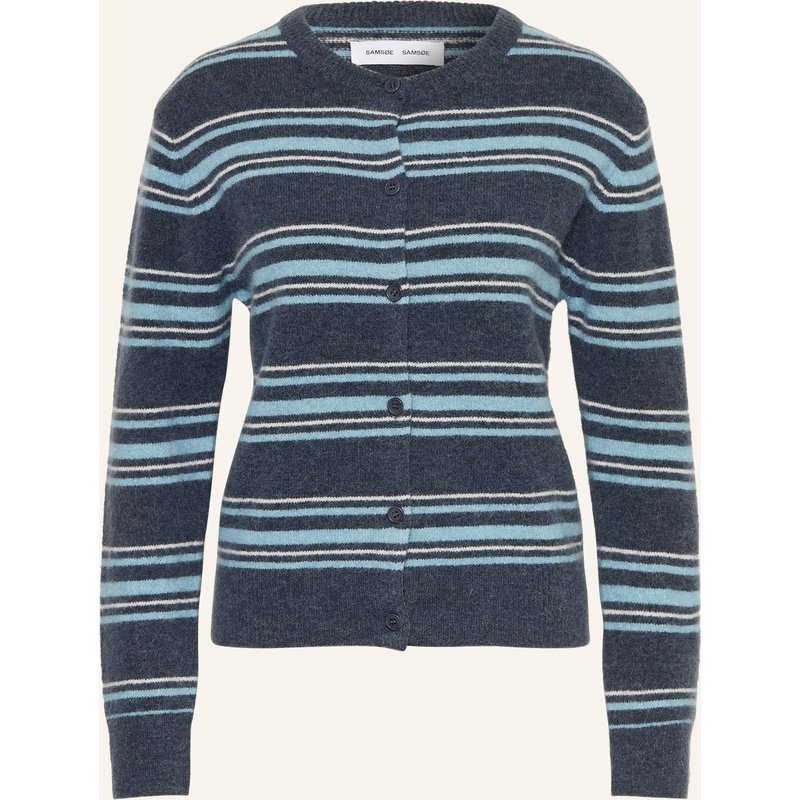 Samsøe Samsøe Strickjacke Nor Mit Alpaka blau