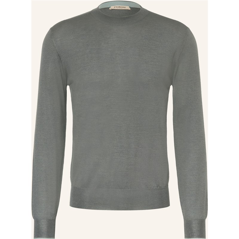 Fioroni Cashmere-Pullover Mit Seide grau