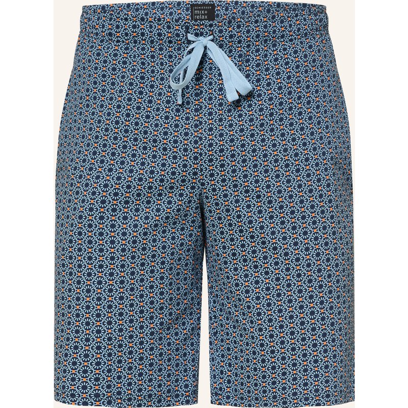 Schiesser Schlafshorts Mix+Relax blau