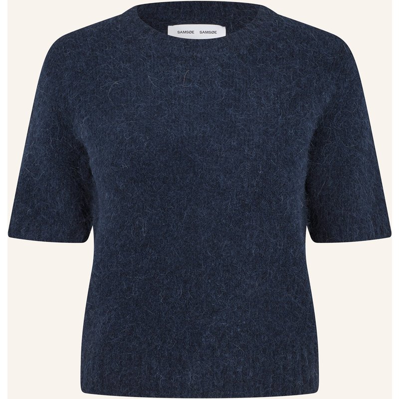 Samsøe Samsøe Strickshirt Sajeanne Mit Alpaka blau
