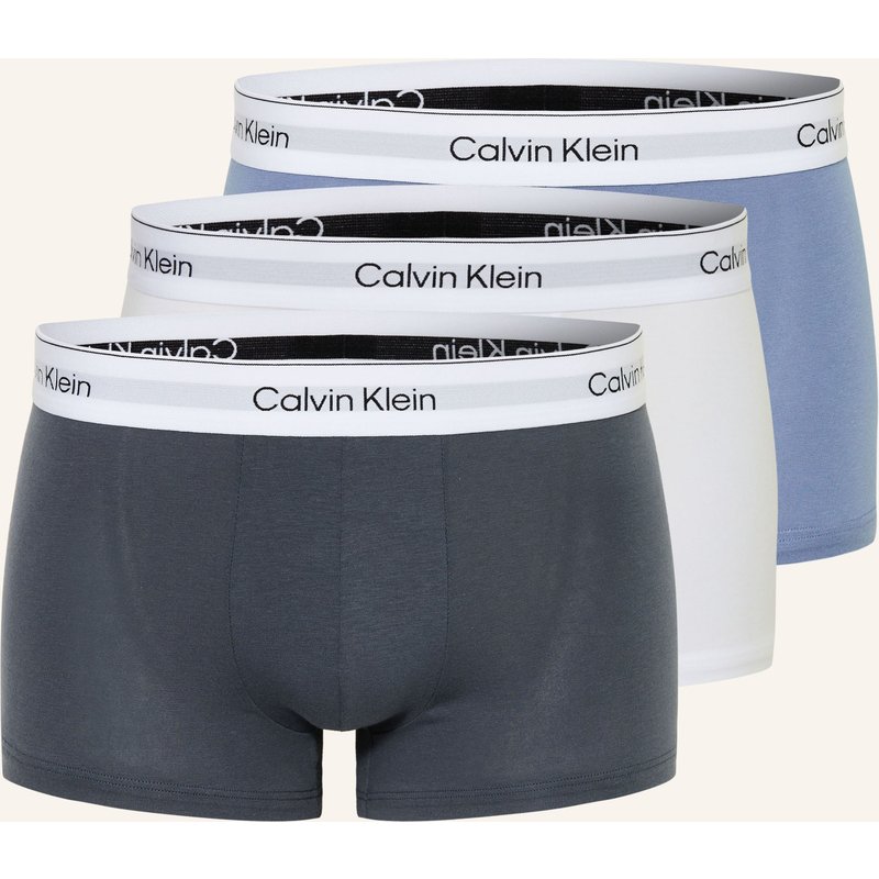 Calvin Klein 3er-Pack Boxershorts Icon Cotton Stretch Low Rise blau
