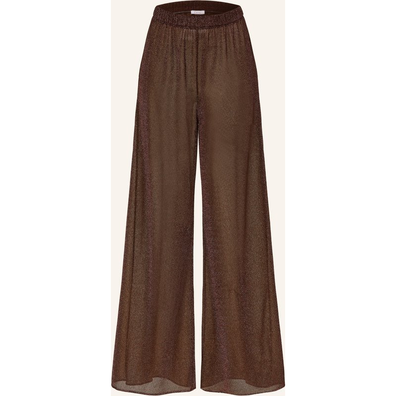 Oséree Marlenehose Lumiere Mit Glitzergarn braun
