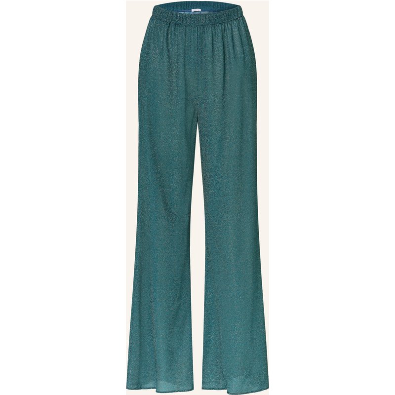 Oséree Marlenehose Lumiere Mit Glitzergarn blau