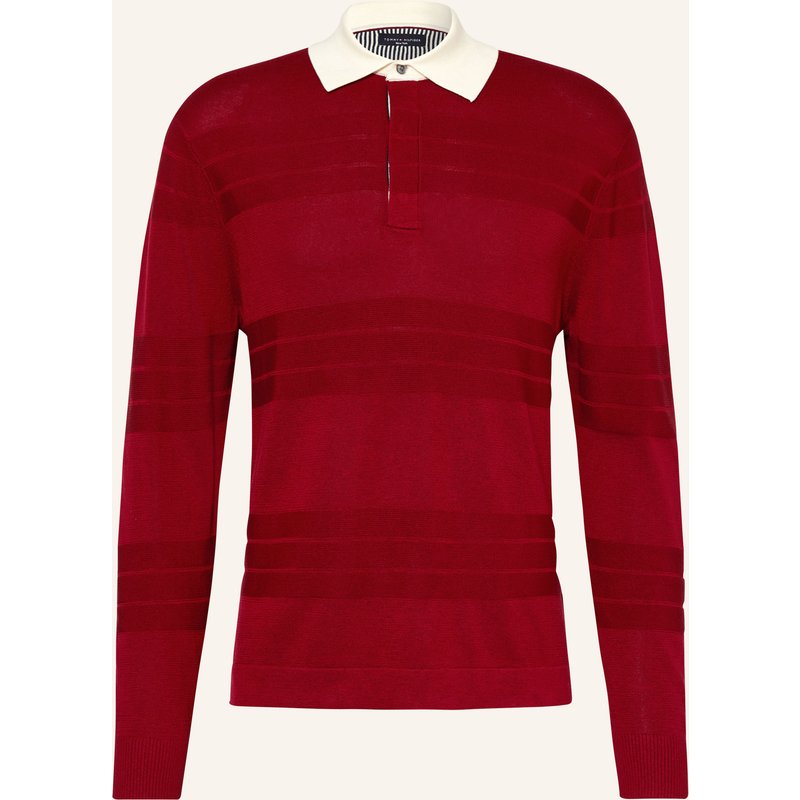 Tommy Hilfiger Strick-Rugbyshirt rot