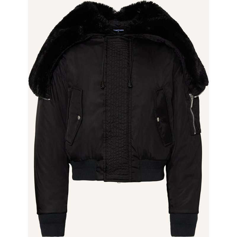 dsquared2 Jacke Mit Kunstfell schwarz