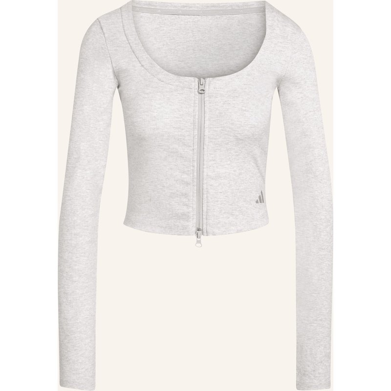 Adidas Sweatjacke Seasonal Essentials Rib grau