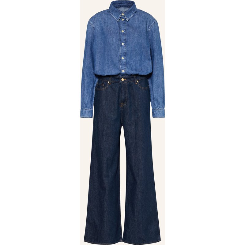 7 For All Mankind Jeans-Jumpsuit Double blau