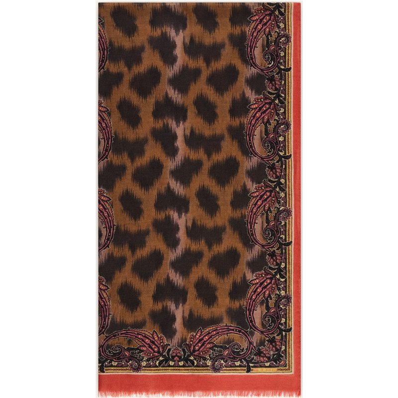 Etro Schal Mit Cashmere Und Seide braun