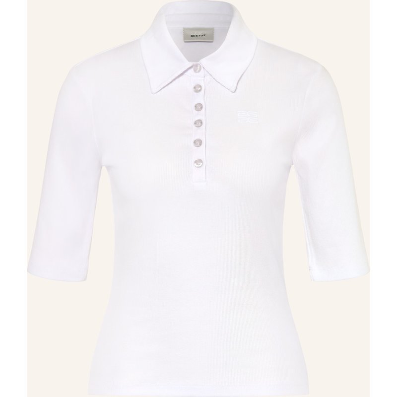 Gestuz Jersey-Poloshirt Gzdrew weiss