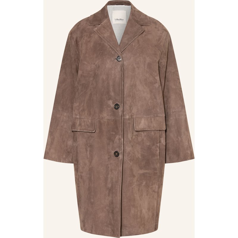 S Max Mara Ledermantel Ortensia braun