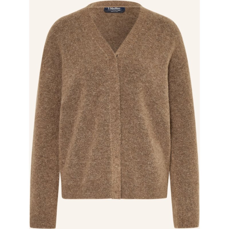 S Max Mara Strickjacke Mora Mit Alpaka braun