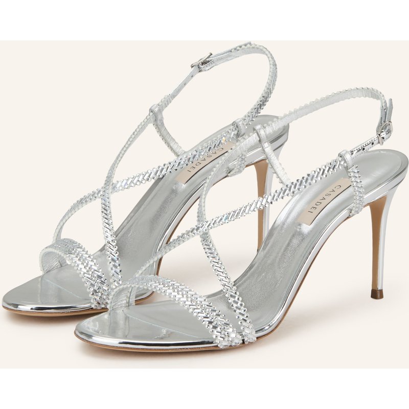 Casadei Sandaletten Josephine Julia Mit Schmucksteinen silber