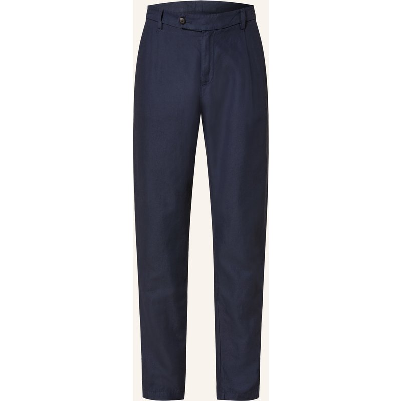 Eleventy Chino Extra Slim Fit Mit Leinen blau
