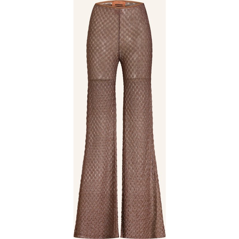Missoni Marlenehose Mit Glitzergarn braun