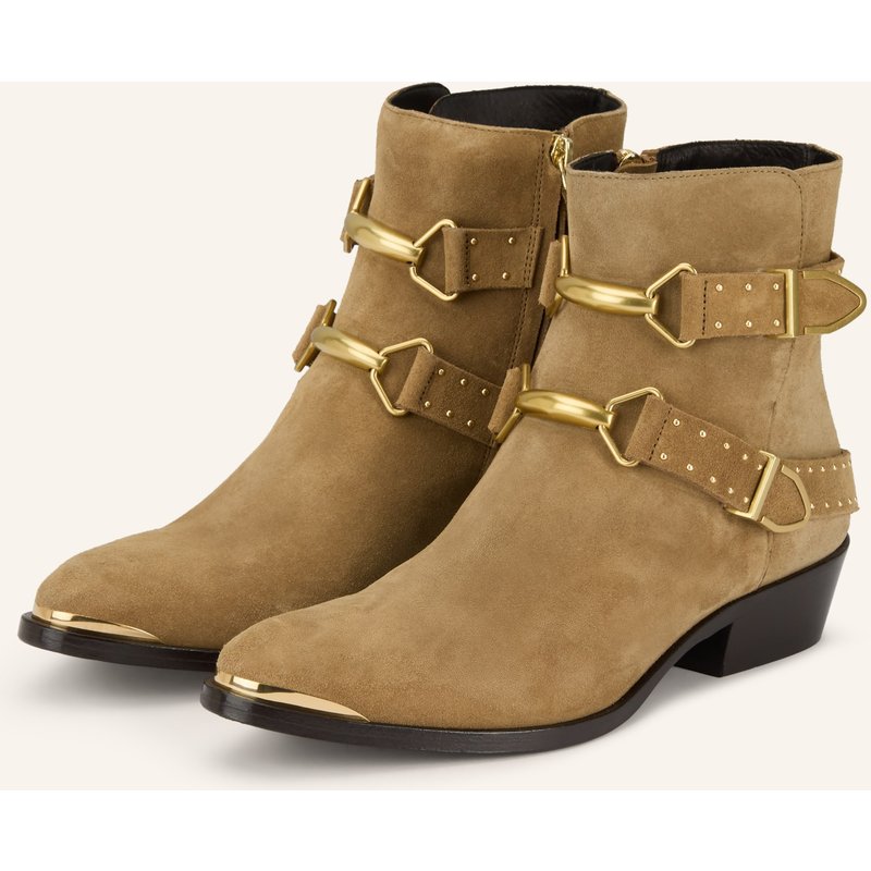 Isabel Marant Stiefeletten Zalya Mit Nieten beige