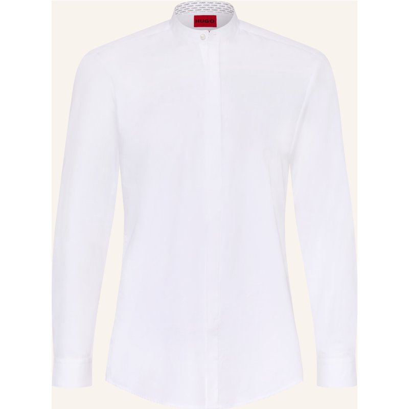 Hugo Hemd Kaleb Slim Fit Mit Stehkragen weiss