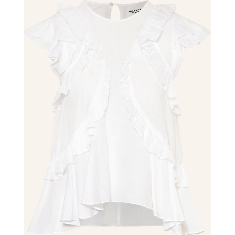 Marant Étoile Blusentop Nalou Mit Rüschen weiss