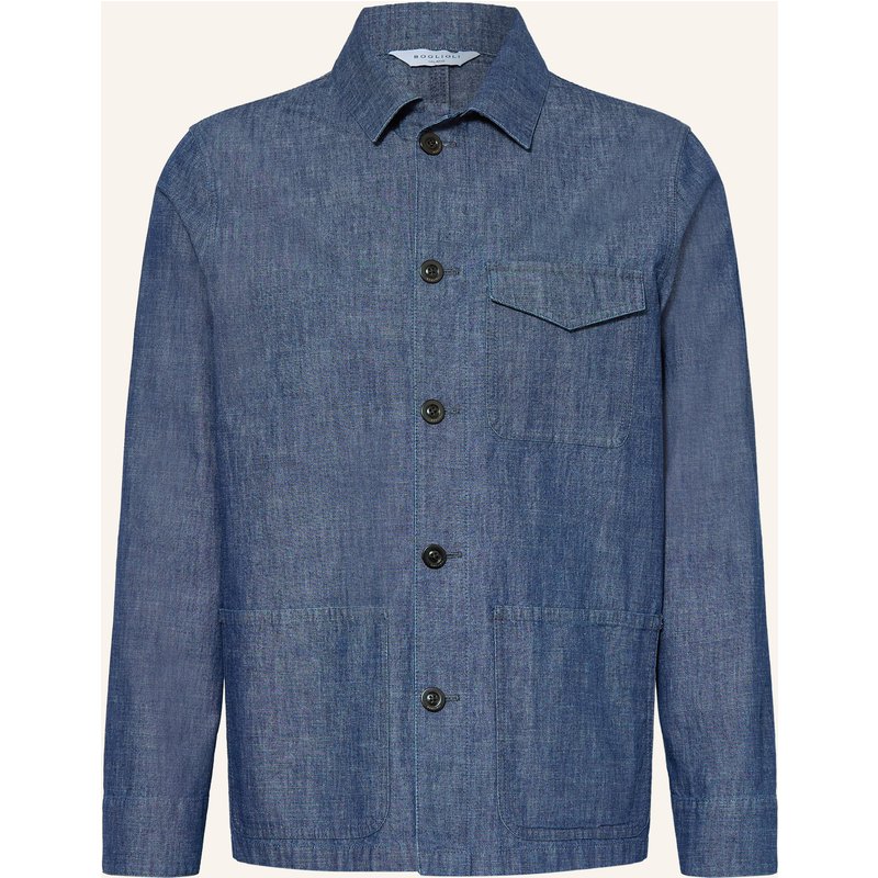 Boglioli Overshirt In Jeansoptik blau