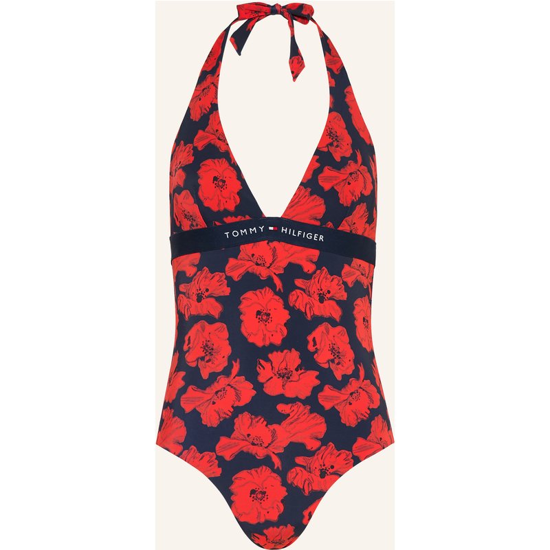 Tommy Hilfiger Neckholder-Badeanzug rot