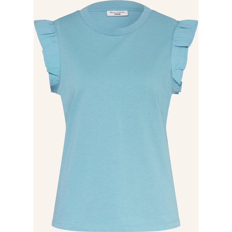 Marc O'polo Denim Top Mit Rüschen blau