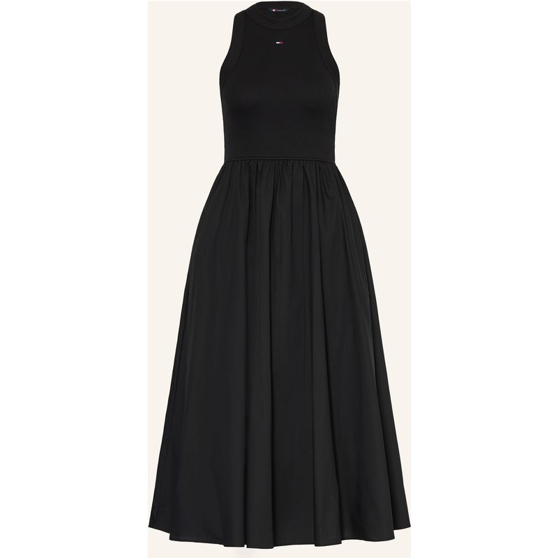 Tommy Jeans Kleid Im Materialmix schwarz