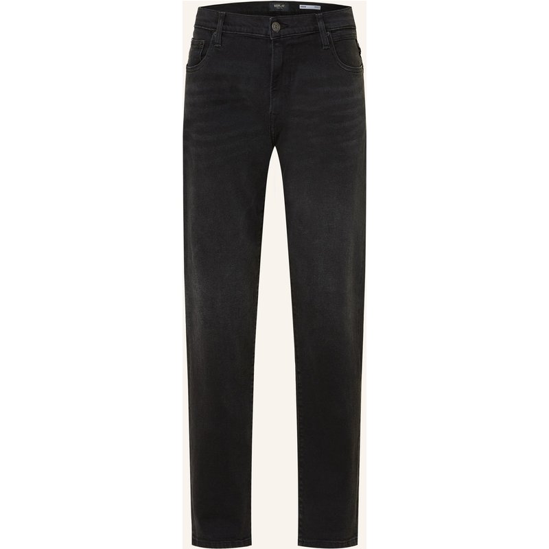 Replay Jeans Straight Fit schwarz