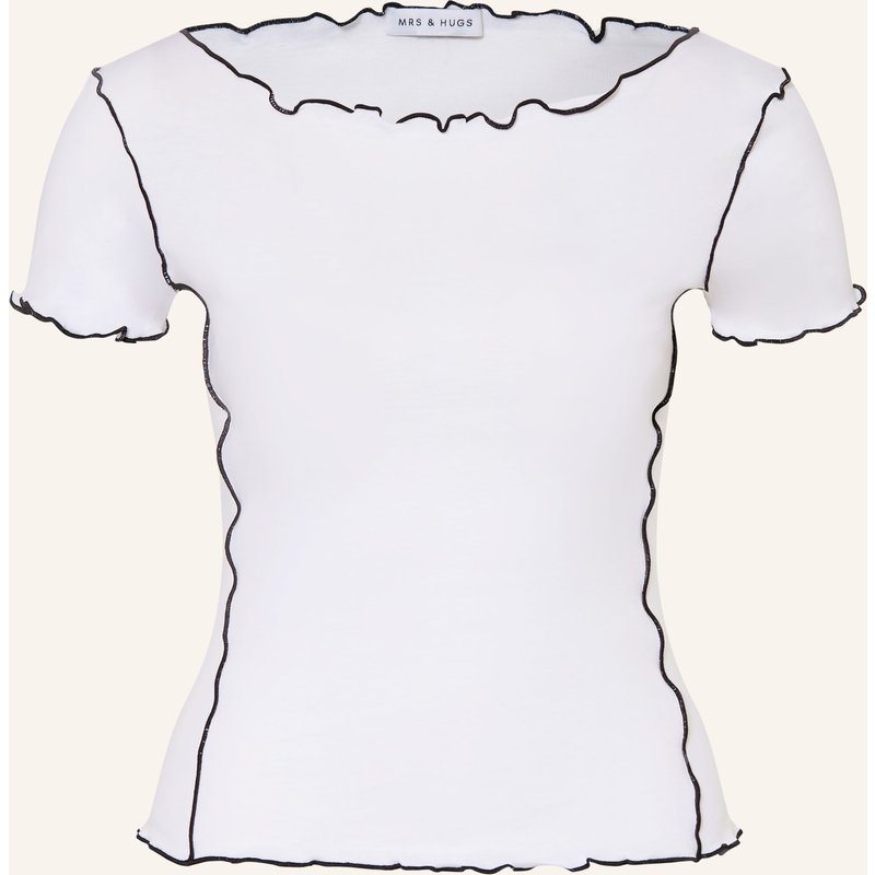 Mrs & Hugs T-Shirt weiss