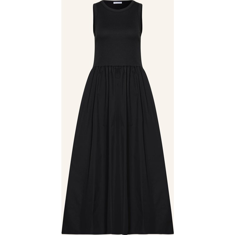 Mrs & Hugs Kleid Im Materialmix schwarz