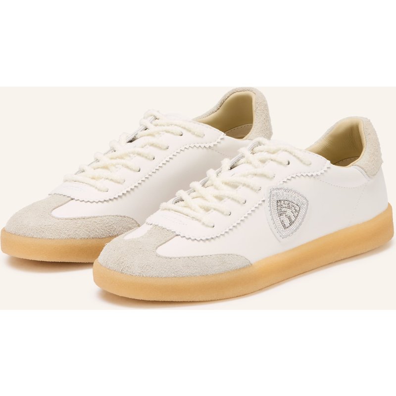 Blauer Sneaker Aurora Mit Schmucksteinen weiss
