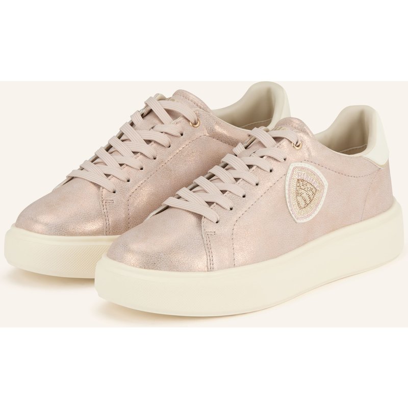 Blauer Sneaker Venus Mit Schmucksteinen rosa