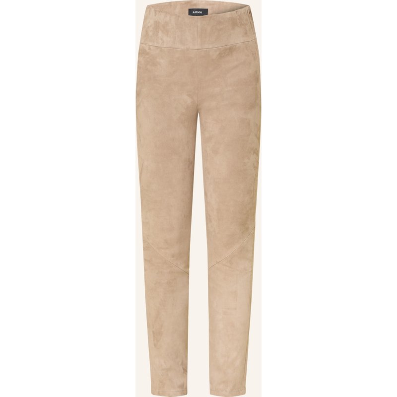 Arma Lederleggings beige