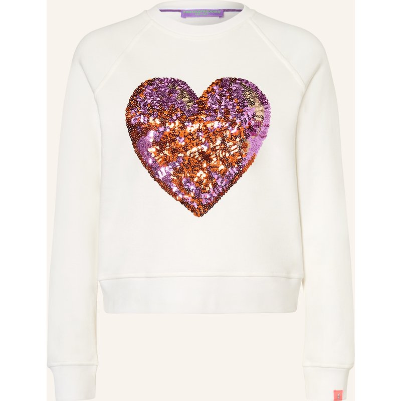 Frieda & Freddies Sweatshirt Mit Pailletten weiss