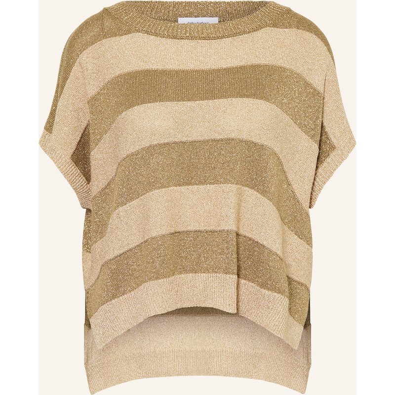 Darling Harbour Strickshirt Mit Glitzergarn beige