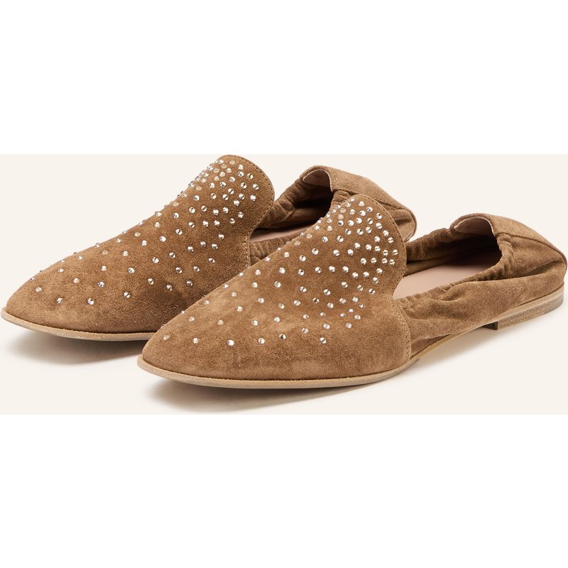 Kennel & Schmenger Slipper Glory Mit Schmucksteinen beige