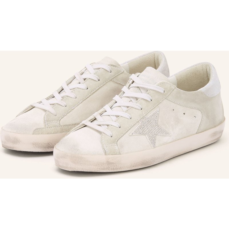 Golden Goose Sneaker Super-Star Mit Schmucksteinen weiss