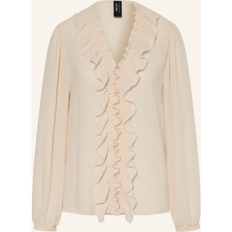 Marc Cain Bluse Mit Rüschen Und Volants beige