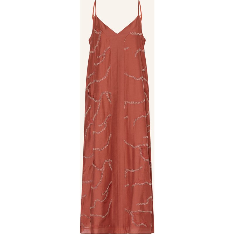 Marc Cain Kleid Mit Schmuckperlen rot