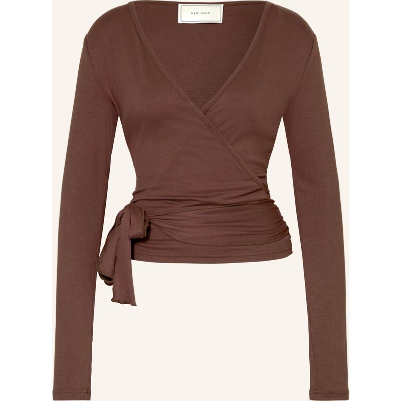 Neo Noir Wickelbluse Nia braun