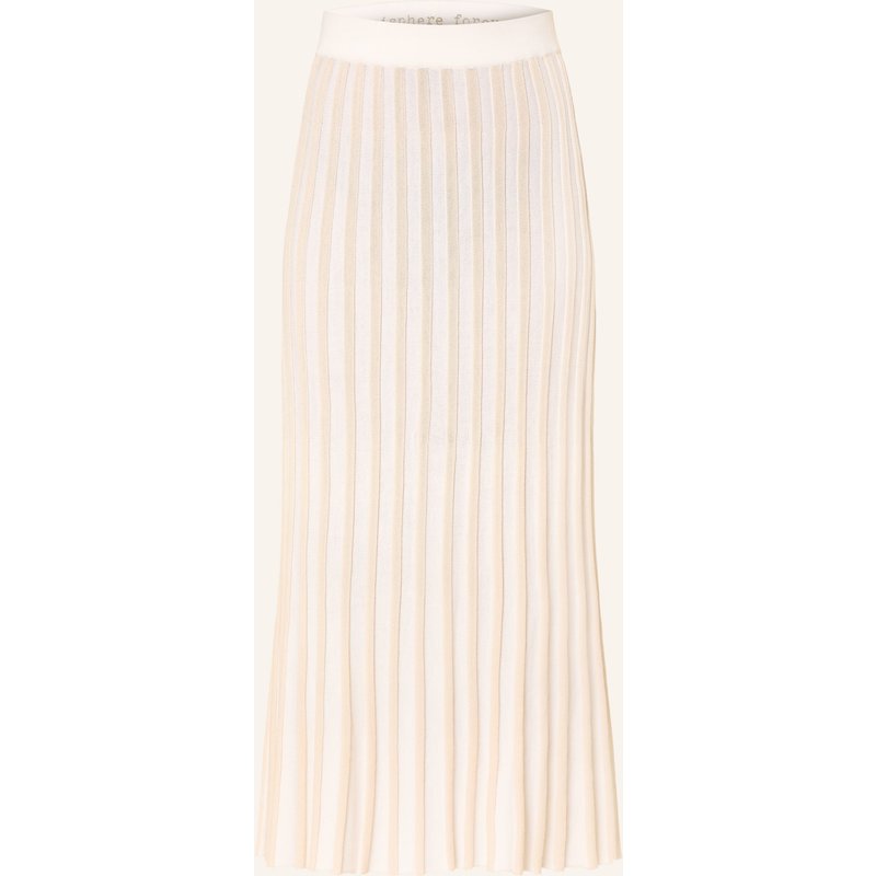 Hemisphere Faltenrock Aus Merinowolle beige