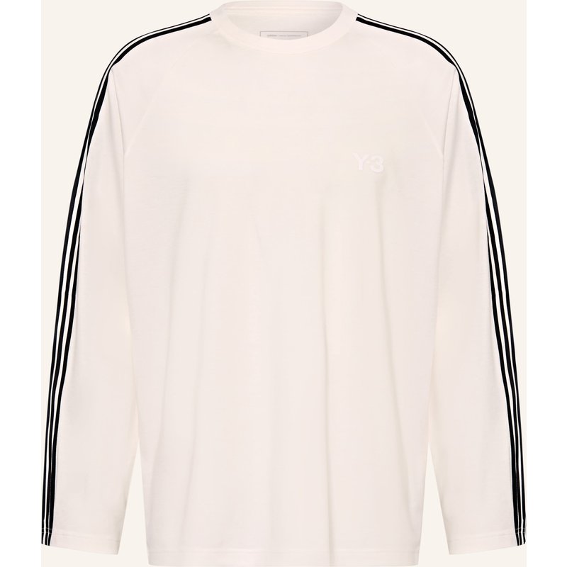 Y-3 Longsleeve Mit Galonstreifen weiss