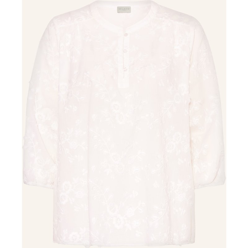 Milano Italy Blusenshirt Mit 3/4-Arm weiss