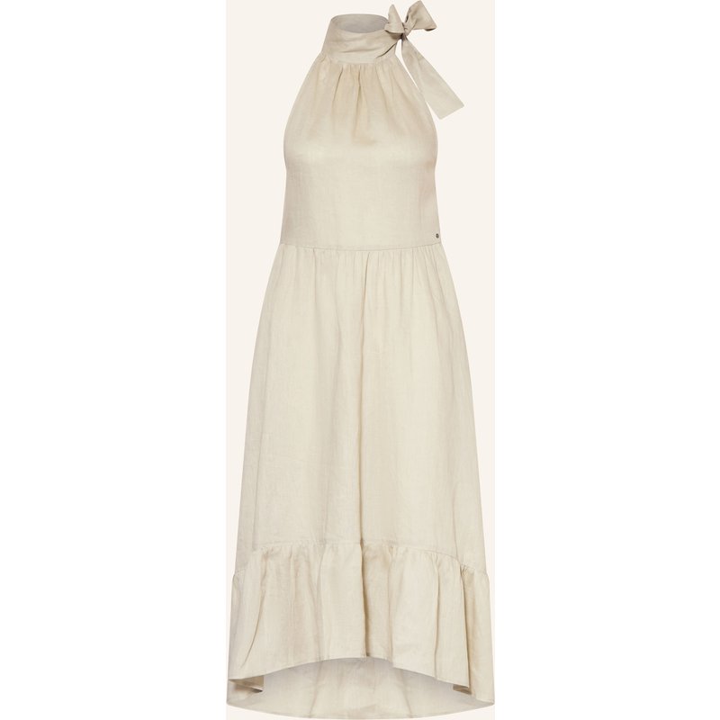 Armani Exchange Schluppenkleid Aus Leinen Mit Rüschen gruen